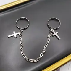 新品☆ダブルクロス指輪 ☆