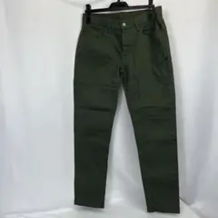 ユニクロ　オリーブグリーン スキニーデニム　コットン