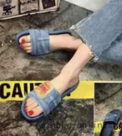 未開封　新品　デニム　サンダル　スリッパ