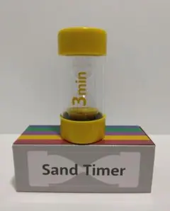 【新品】砂時計　3分計　黄色　Fun Science