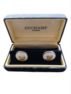 レア　希少　ドウシャン　Duchamp　テディベア　陶器製　カフリンクス