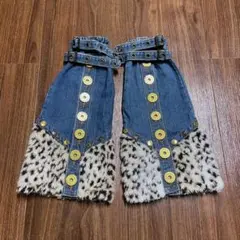 d.i.a デニム生地 ファーレッグウォーマー　ショッパー付 d.i.a デニム生地 ファーレッグウォーマーショッパー付