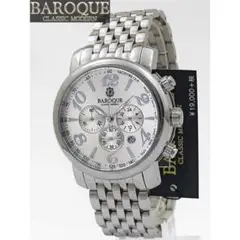 BAROQUE クロノグラフ シルバー 腕時計　電池交換済み