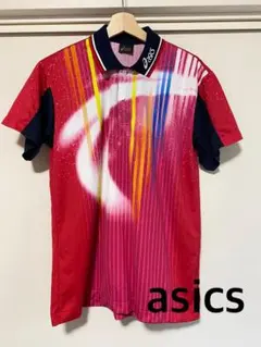 asics アシックス　半袖ポロシャツ　半袖シャツ　プラクティスシャツ　M