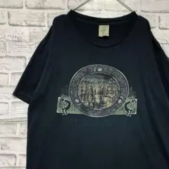 USA製90sヴィンテージTシャツ！シングルステッチ　ブラック半袖古着XL718