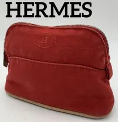 HERMES エルメス ポーチ バニティ ファスナー レッド ブランド オシャレ