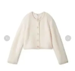 Sustainableファーライクニットジャケット