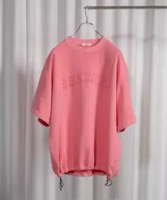 PerushuドローコードピグメントTシャツ　短丈