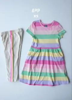 gap ギャップ　キッズ　ワンピース　レギンス　2枚セット xs