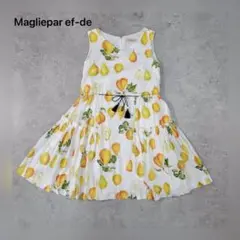 【美品】Magliepar ef-de ノースリーブ ワンピース フルーツ柄 9