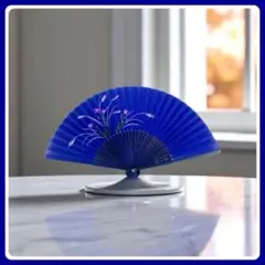 【新品】扇子 青 着物 浴衣 能 茶道 成人式 記念日 お祭り 花火大会