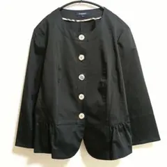 バーバリーロンドン ノバチェック ノーカラー ジャケット 大きいサイズ