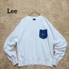 Leeリー / トレーナー　メンズ　白　カジュアル　長袖 Sサイズ