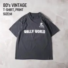 80s プリントTシャツ シングルステッチ ブラック