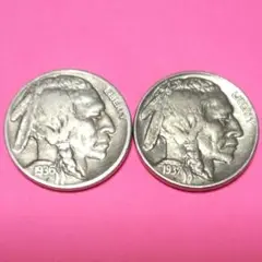1937年インディアンヘッドバッファローニッケル5セントトーン❗️PCGS認証 1937年インディアンヘッドバッファローニッケル5セントトーン
