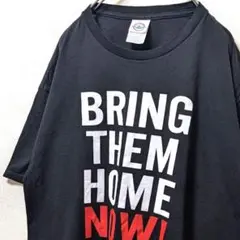 デルタ ブリングゼムホームナウ! 英字ロゴ Tシャツ ブラック 黒 L 古着