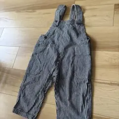 ストライプ柄オーバーオール　90