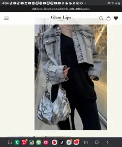 グラムリップス　ノベルティ グラムリップス glam lips ノベルティ トートバック
