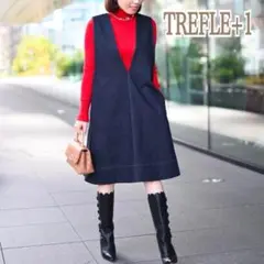 TREFLE+1 トレフルプラスワン デニムワンピースス Aライン S