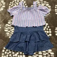 【美品】フリル付き水着 110cm