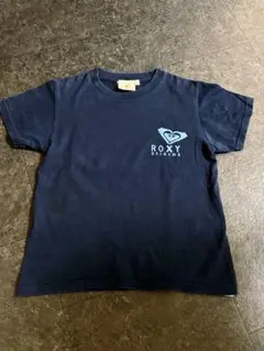 ROXY バックプリントTシャツ ネイビー 紺 S