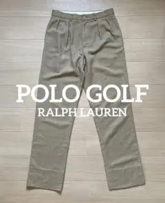 【90s】POLO GOLF リネン混 ヘリンボーンスラックス 32×34 美品