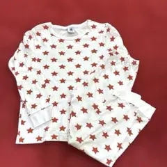 Petit Bateau 赤い星柄パジャマ 6ans116cm