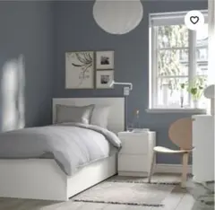【IKEA】シングルベッドフレーム 引き出し付 マルム白