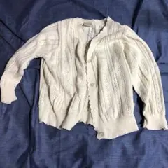 tutufrute ホワイト カーディガン 95cm