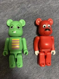BE@RBRICK　１００%　ガチャピン＆ムック　セット（小さい汚れ・傷あり）