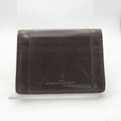 サルヴァトーレフェラガモ　名刺入れ　カードケース　財布　ブラウン