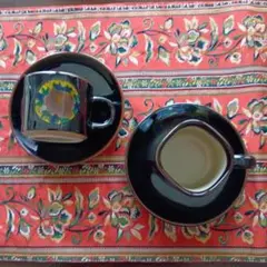 九谷焼　コーヒーカップ＆ソーサー　２客