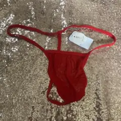 メンズ　赤 メッシュ Tバック
