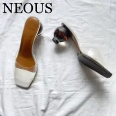 希少 NEOUS サンダル クリアベルト ウッドクリアボールソール イタリア製