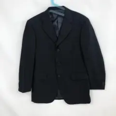 スポルディング 黒色ウールブレザー シングルブレスト ビジネス ゴルフ シンプル