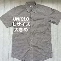 【UNIQLO】ユニクロ Ｌサイズ 大きめ チェックシャツ 男女兼用 44