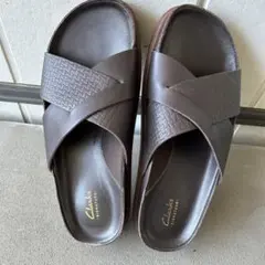 新作　Clarks トーフォードクロス　ブラウンレザー　サンダル　28.0