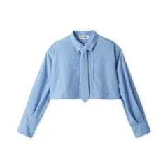 lily brown タイ付きクロップドシャツ