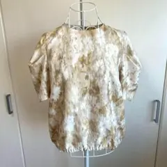 シワになりにくい！　サンフラワー　ブラウス　ボリュームスリーブ　パフスリーブ