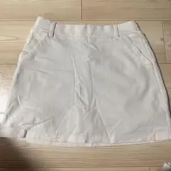 無地ホワイト ゴルフスカート