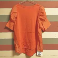 定価17,380円　COOMB（クーム）袖ギャザーTシャツ （オレンジ）