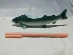 ♪鮎の置物　磁器　観山作　17.8㌢
