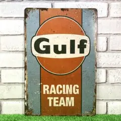259番】ガルフGulf レーシング ガレージ レトロ アメリカ雑貨 ブリキ看板