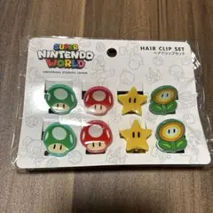 USJけ限定　スーパーニンテンドーワールド　マリオ ヘアクリップセット 8個入り