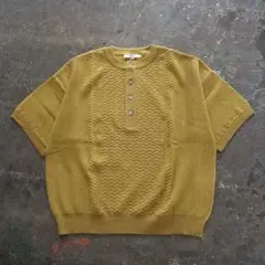 希少/23SS/yashiki/ツボミ ニット ポロシャツ/2 希少/23SS/yashiki/ツボミ ニット ポロシャツ/2