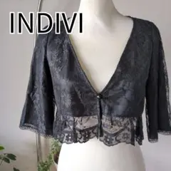 【日本製】INDIVI　インディヴィ　レースボレロ　オケージョン　黒