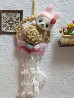 ミニミニ麦わら帽子のうさぎマルチーズちゃん♡
