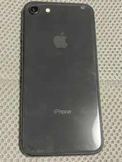 iPhone8 64GB SIMフリー ブラック 画面一部割れあり