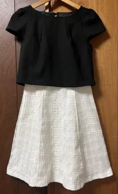 【美品】Apuweiser-richeブラック×ホワイトセパレートワンピース