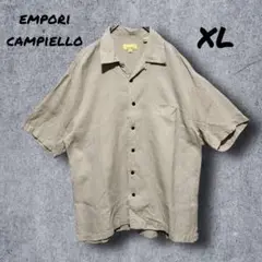 a128　【EMPORI CAMPIELLO】　シャツ　XL　シルク　輸入古着